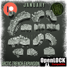 Load image into Gallery viewer, Arctic Trench Set Terrain Piece (Legion) (Sci-Fi) (DSM)