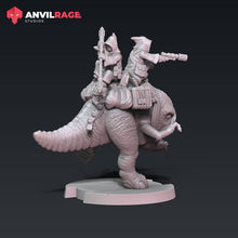 Load image into Gallery viewer, Aggressive Traders on Giant Lizard (Legion) (Sci-Fi) (Anvilrage) (Stargrave)