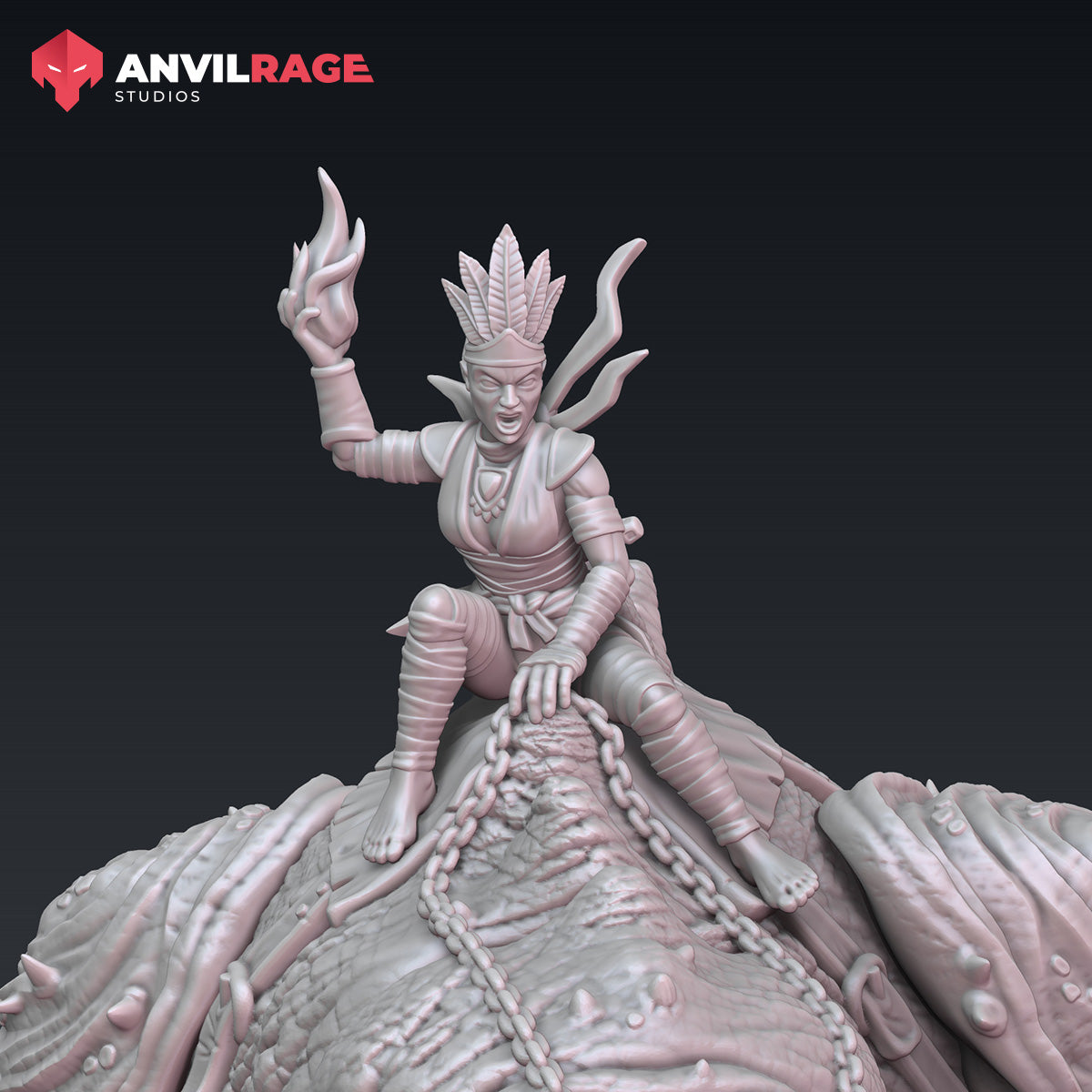 Beast Master Witch & her mount (Legion) (Sci-Fi) (Anvilrage)