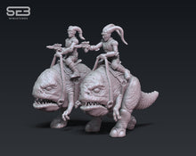 Load image into Gallery viewer, Angry Mount with Head Tentacled Alien Riders - 2 Pack (Legion) (Sci-Fi) (Anvilrage) (Stargrave)