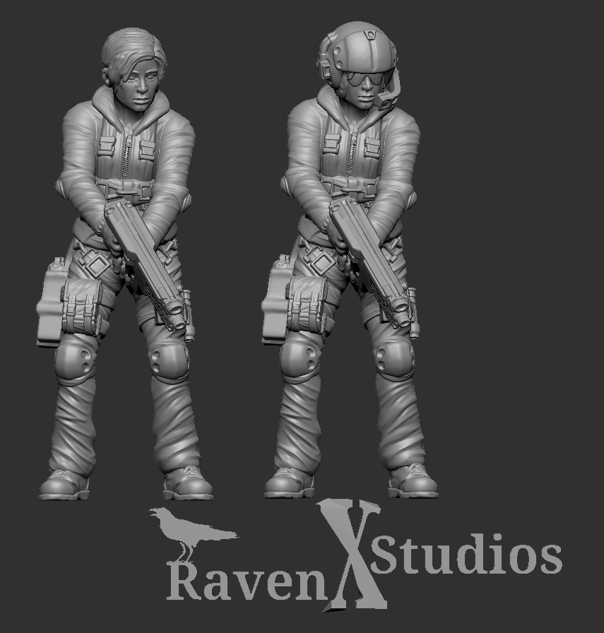 Female Pilot Bundle - Prodos Scale (SciFi) (Raven X)