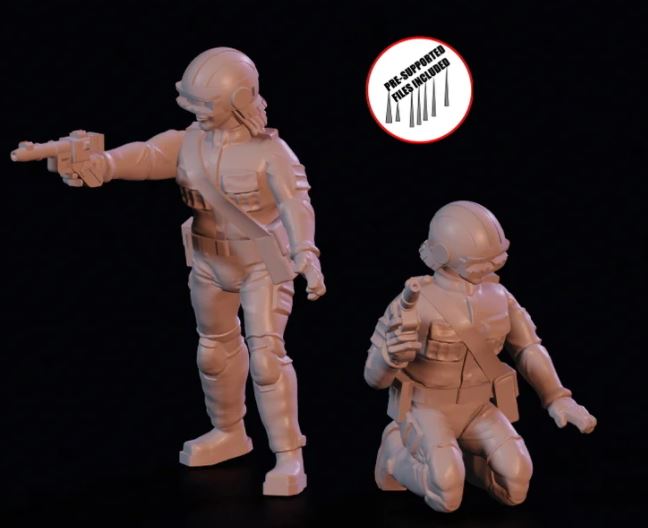 Freedom Fighter Specialist / Medic 2 Pack (Legion) (Jason Miller Design) (SciFi)