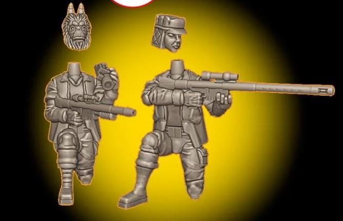 Freedom Fighter Sniper Team (Legion) (Jason Miller Design) (SciFi)