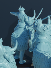 Load image into Gallery viewer, Bull Rider with Sword - drawn & pointing (Kolbehs) (SciFi) (DandD)