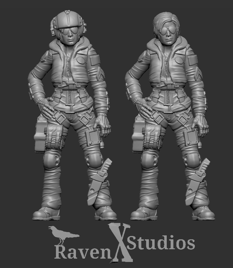 Female Pilot Bundle - Prodos Scale (SciFi) (Raven X)