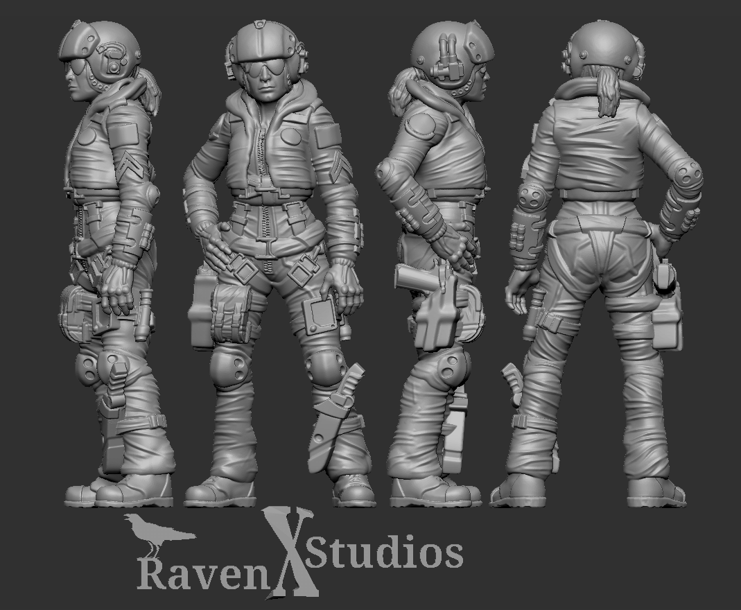 Female Pilot Bundle - Prodos Scale (SciFi) (Raven X)