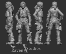 Load image into Gallery viewer, Female Pilot Bundle - 34mm Scale (SciFi) (Raven X)