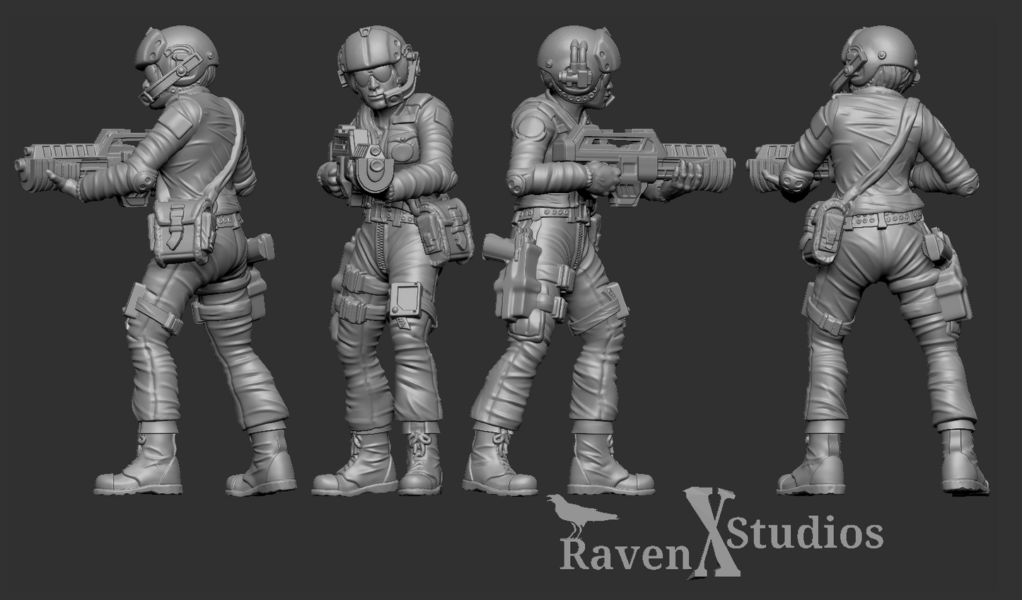 Female Pilot Bundle - Prodos Scale (SciFi) (Raven X)