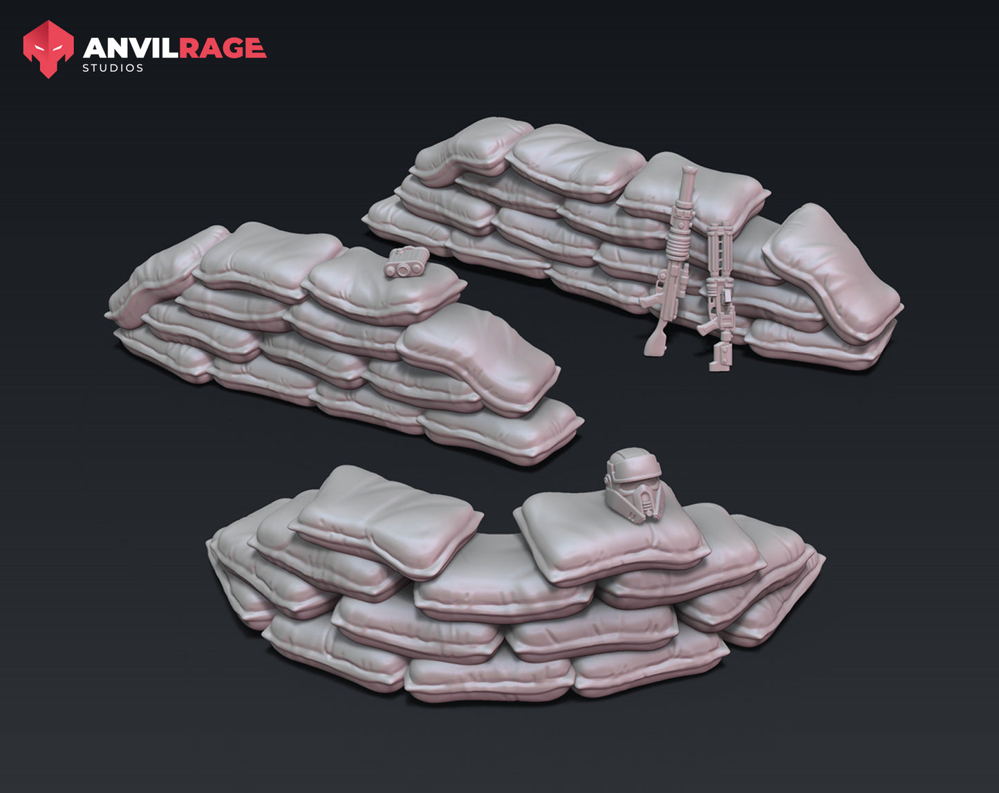 Sandbag Barricades (Legion) (Sci-Fi) (Anvilrage) (Stargrave)