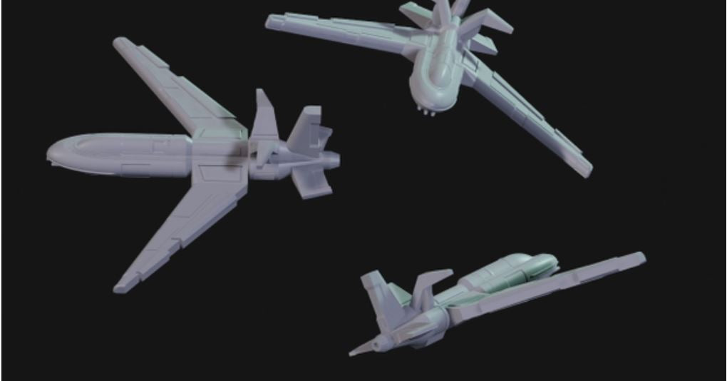 Sci-Fi Fighter #1 - 5 Pack (X-Wing) (Jason Miller Design) (SciFi)