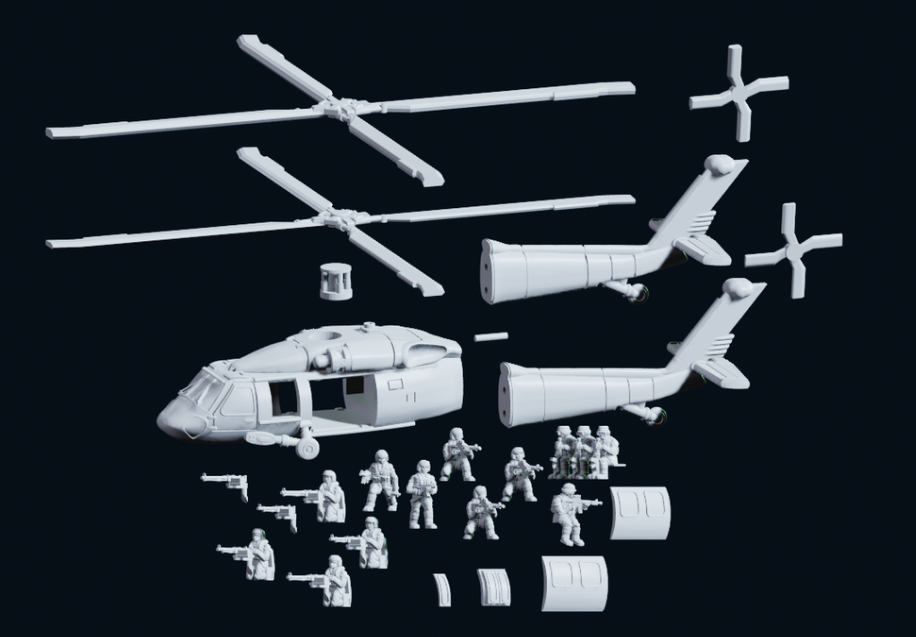 Modern Warfare UH-60A Blackhawk - 2 pack (Jason Miller Design) (1/100)