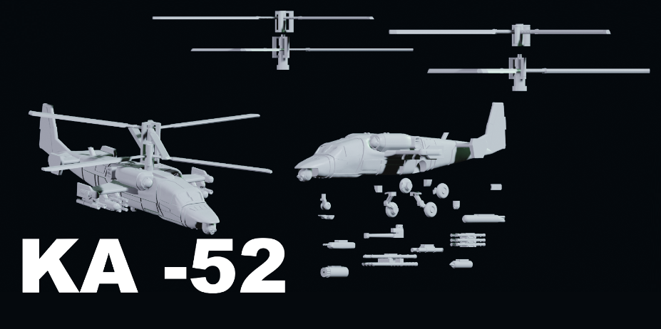 Modern Warfare KA-52 Assault Helicopter - 2 pack (Jason Miller Design) (1/100)