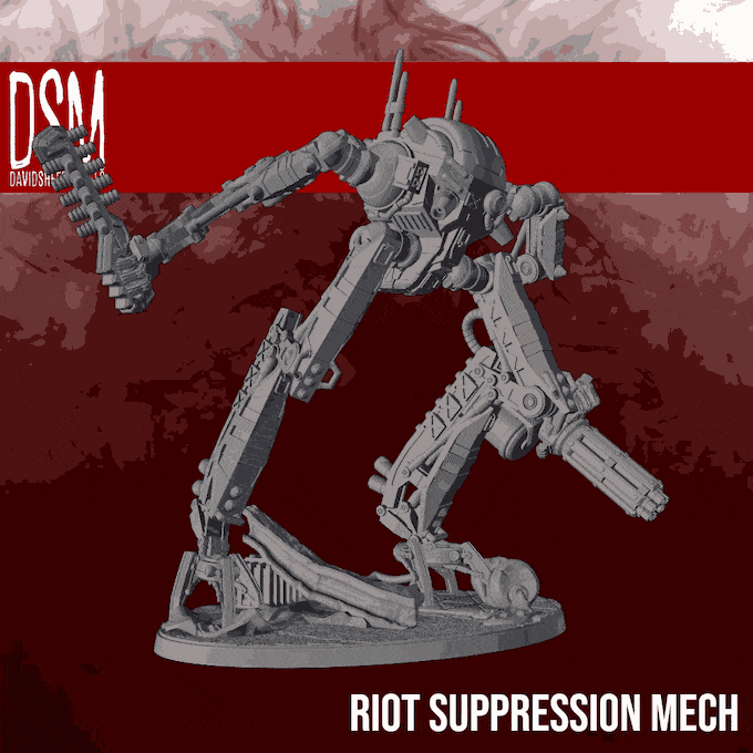 Riot Suppression Mech (Legion) (Sci-Fi) (DSM) – Ham Solo 3D Printing