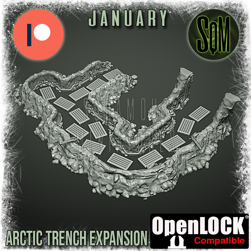 Arctic Trench Set Terrain Piece (Legion) (Sci-Fi) (DSM)