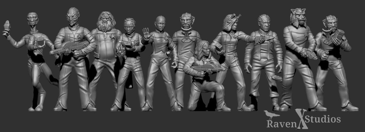 Federation Away Team 1 - All Aliens (Legion) (SciFi) (Raven X) – Ham ...