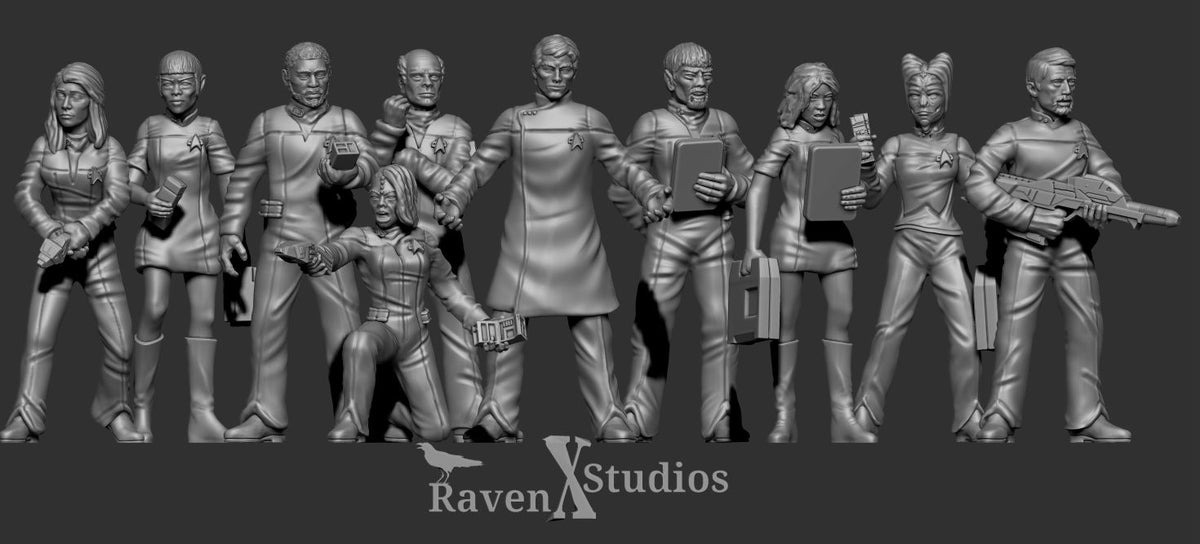Federation Away Team 2 (Legion) (SciFi) (Raven X) – Ham Solo 3D Printing
