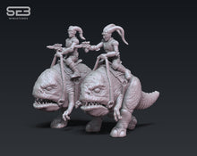 Load image into Gallery viewer, Angry Mount with Head Tentacled Alien Riders - 2 Pack (Legion) (Sci-Fi) (Anvilrage) (Stargrave)
