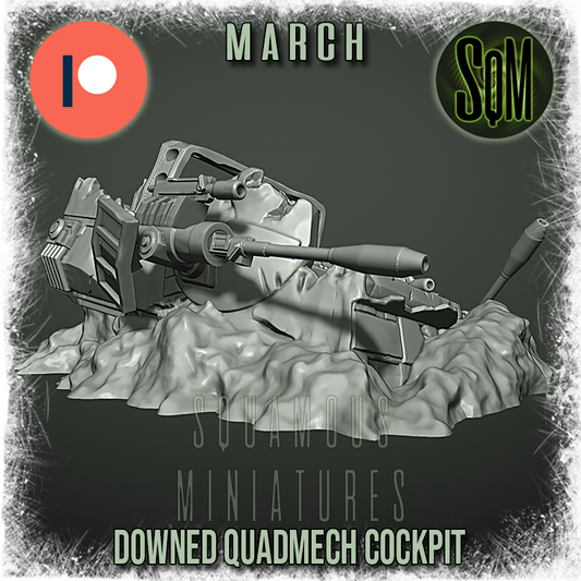 Downed Quad Leg Walker - Cockpit Terrain Piece (Legion) (Sci-Fi) (DSM)