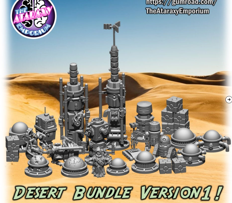 Desert Bundle Pack Terrain and Droids -  (Legion) (SciFi) (Ataraxy)
