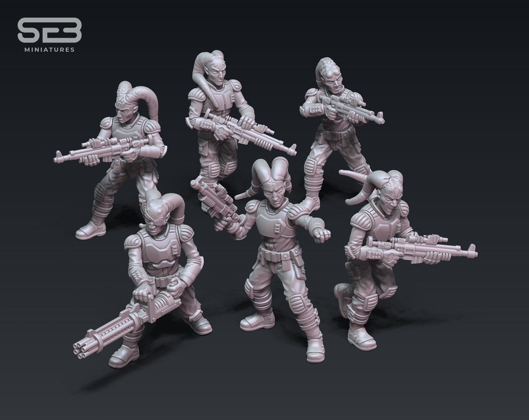 Tentacle Headed Alien Freedom Fighters - Carbineer Bundle (Legion) (Sci-Fi) (Anvilrage)