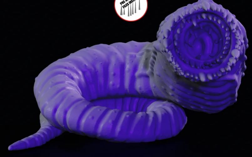 Giant Worm (Jason Miller Design) (Legion) (SciFi) (DandD)