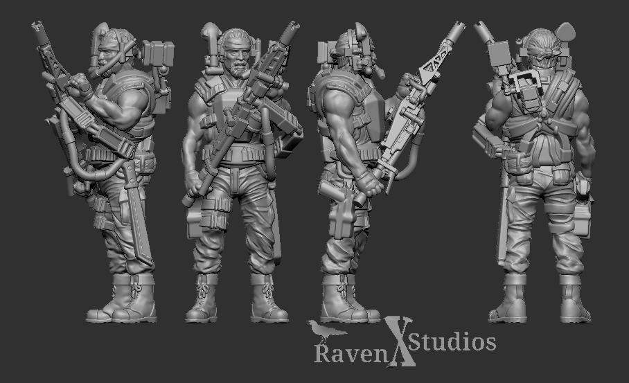 Colonial Smart Gunners Legion Scale (SciFi) (Raven X)