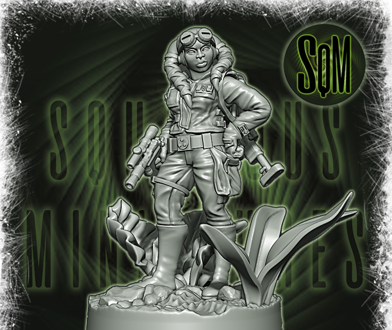 Sazzy Guns Female Alien (Legion) (Sci-Fi) (Squamous) (Stargrave)