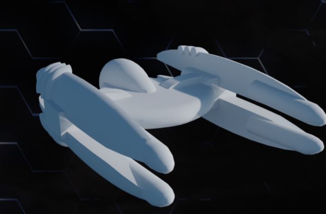 Vulture Droid Starfighter mode (SciFi) (Resin Engine) (Fleet)